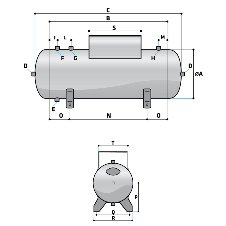 SeA Serbatoi Horizontal Tanks with Base Plate